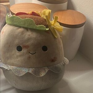 Squishmallows Plush with Silver and Yellow Accents